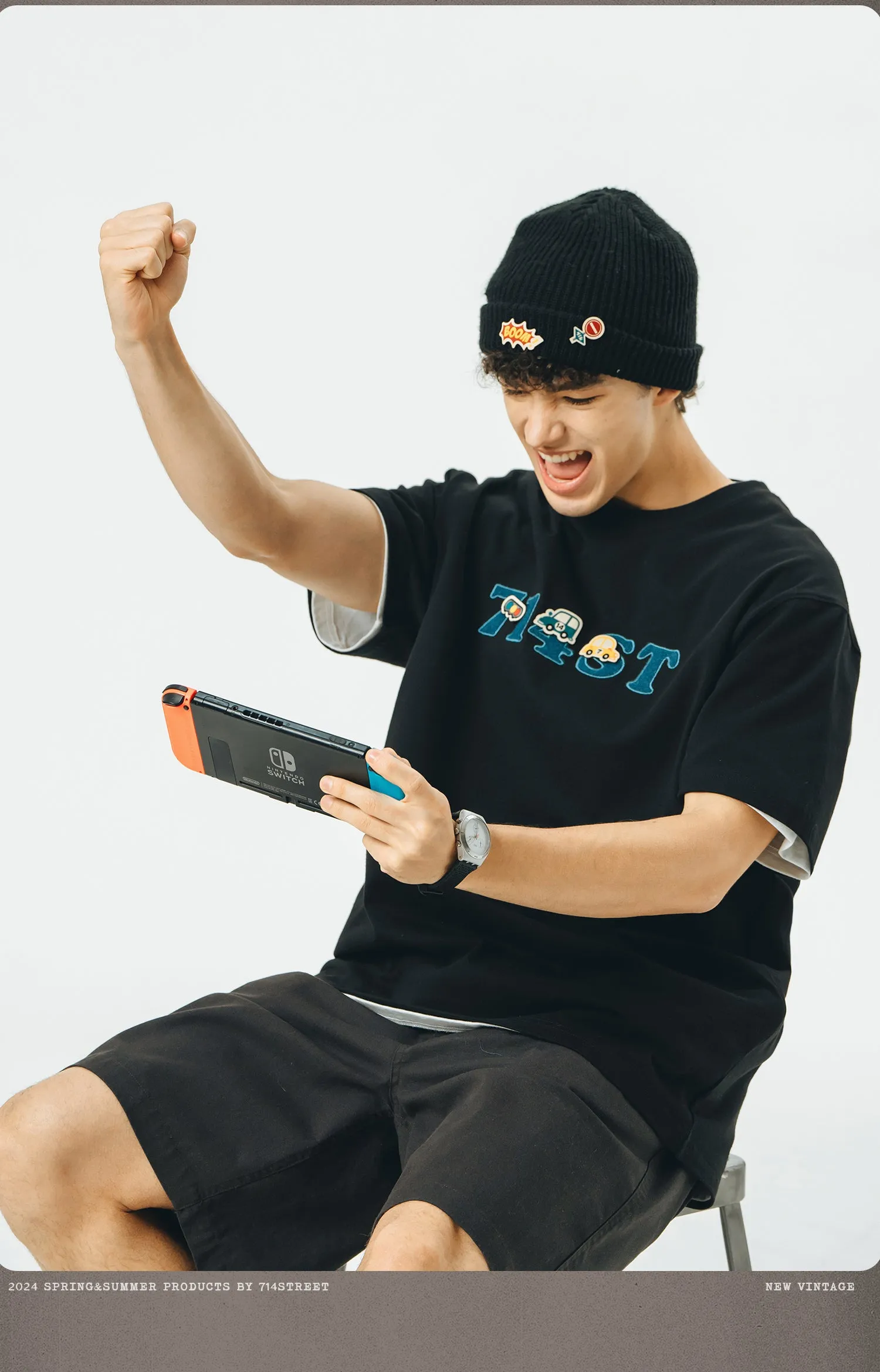 714STREET ロゴエンブロイダリーTシャツ 714ST082