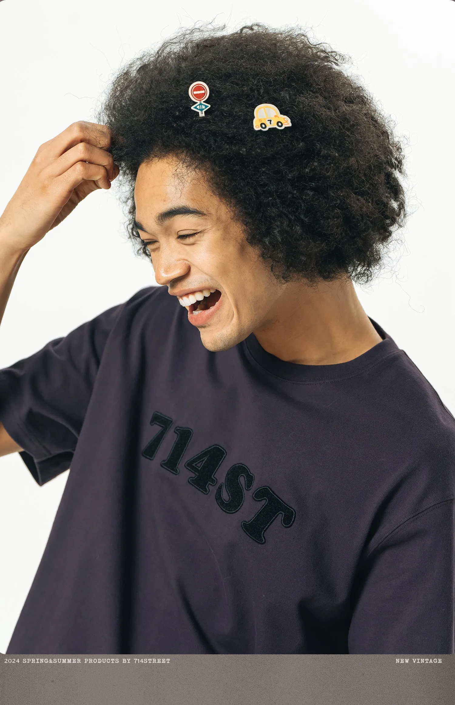 714STREET ロゴエンブロイダリーTシャツ 714ST082