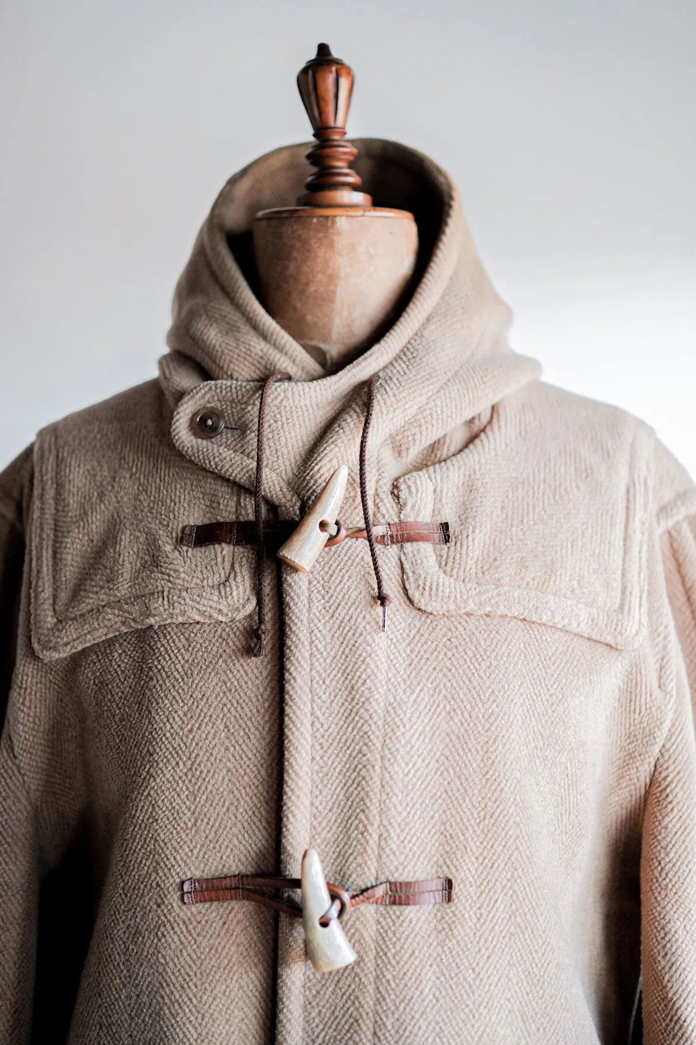 【~80's】Old England Wool Duffle Coat Made by INVERTERE "Moorbrook"
