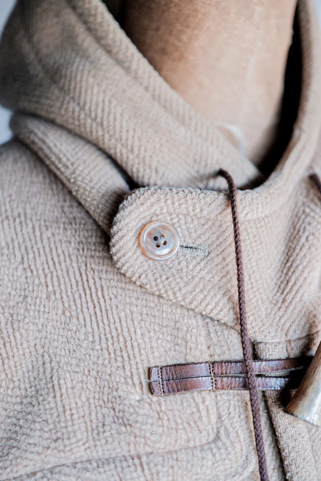 【~80's】Old England Wool Duffle Coat Made by INVERTERE "Moorbrook"
