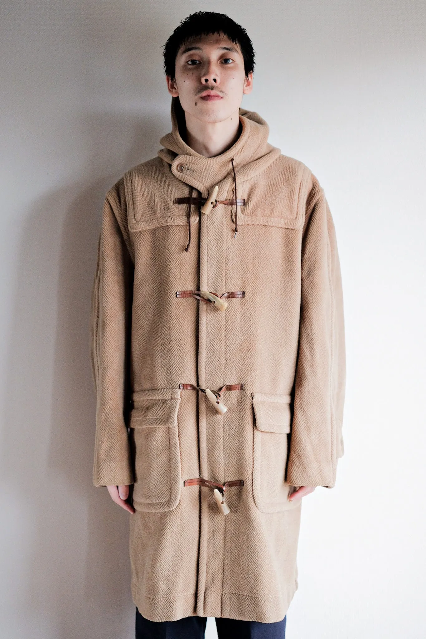 【~80's】Old England Wool Duffle Coat Made by INVERTERE "Moorbrook"