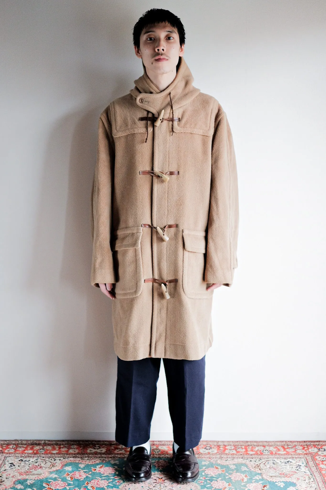 【~80's】Old England Wool Duffle Coat Made by INVERTERE "Moorbrook"