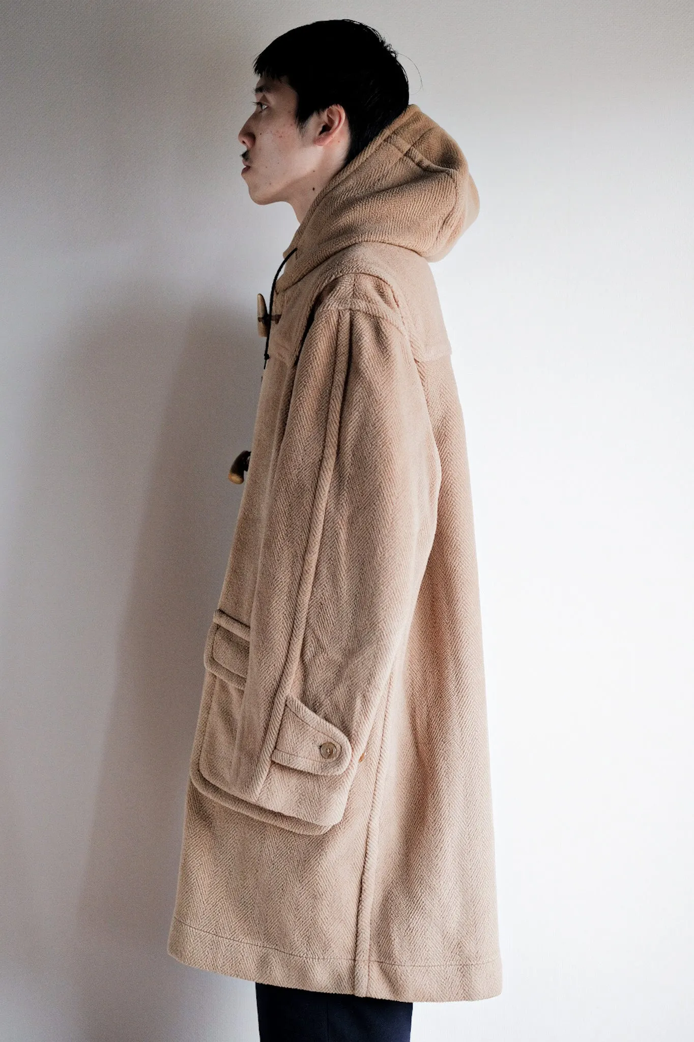 【~80's】Old England Wool Duffle Coat Made by INVERTERE "Moorbrook"