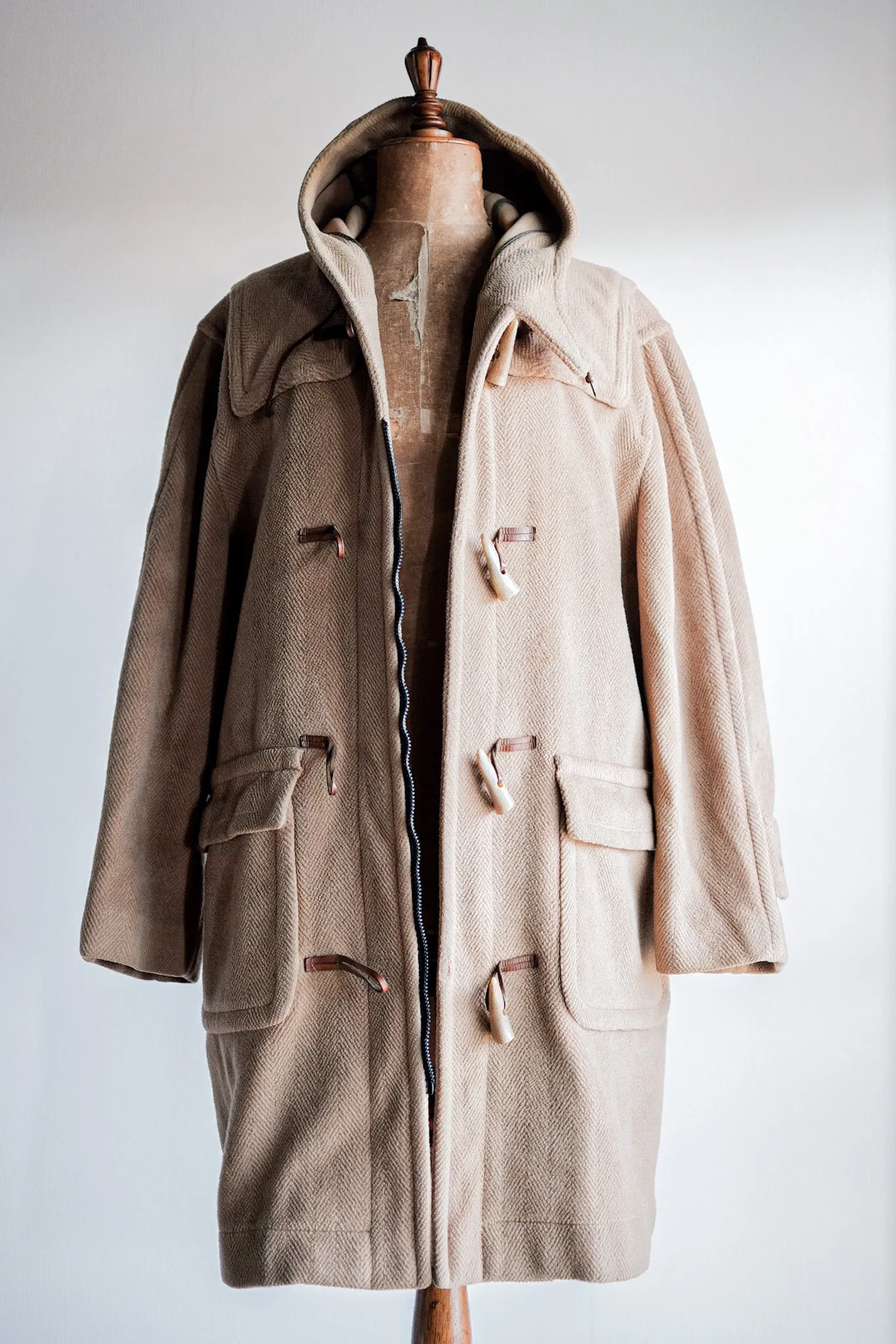 【~80's】Old England Wool Duffle Coat Made by INVERTERE "Moorbrook"