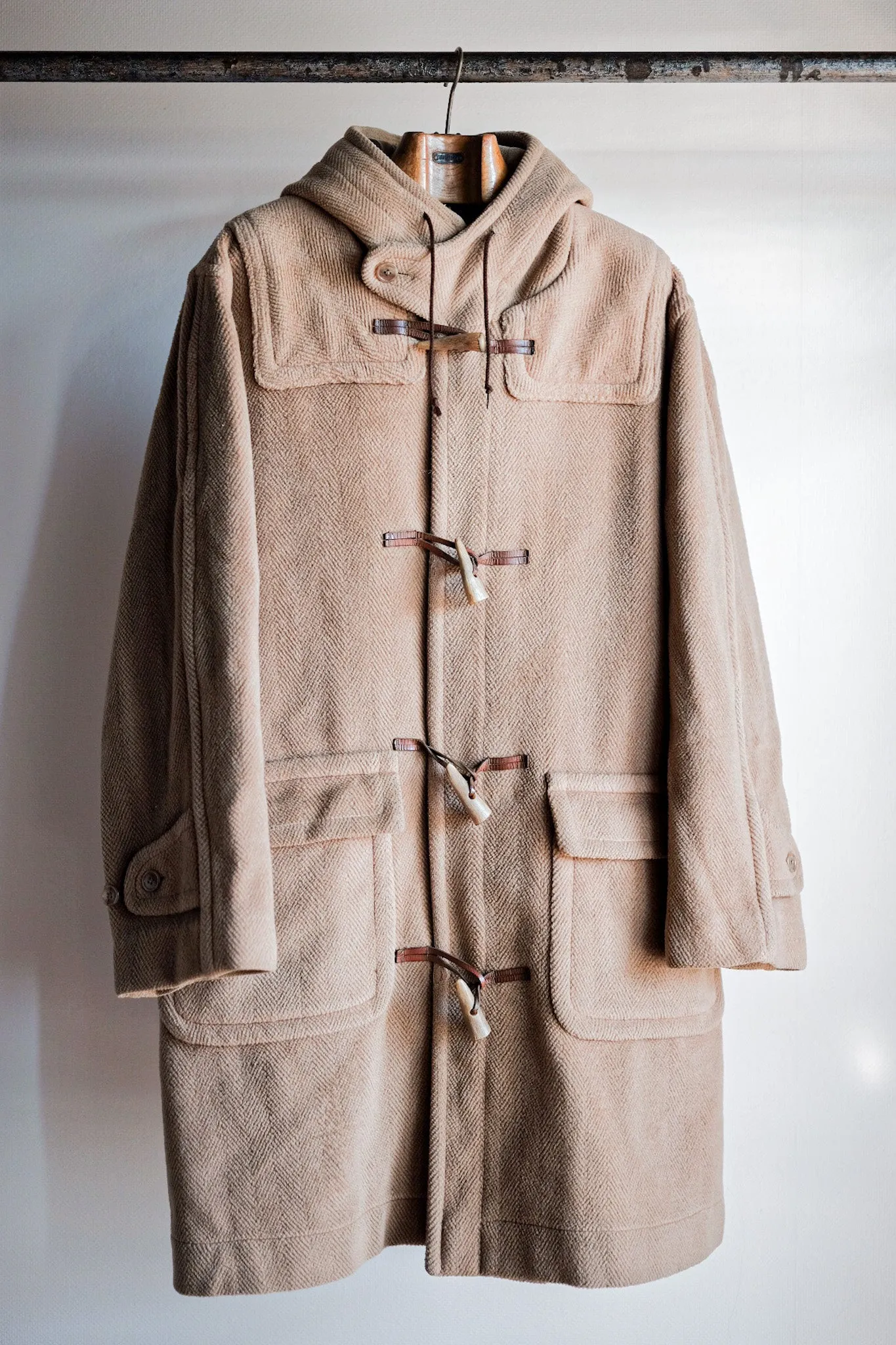 【~80's】Old England Wool Duffle Coat Made by INVERTERE "Moorbrook"