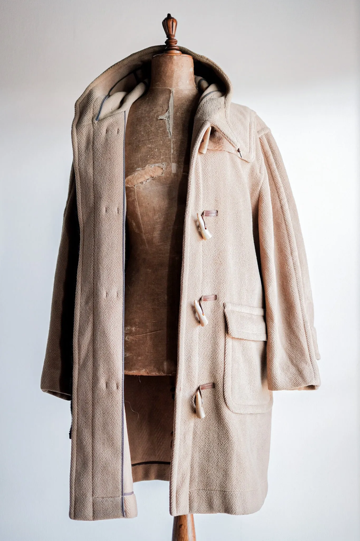 【~80's】Old England Wool Duffle Coat Made by INVERTERE "Moorbrook"