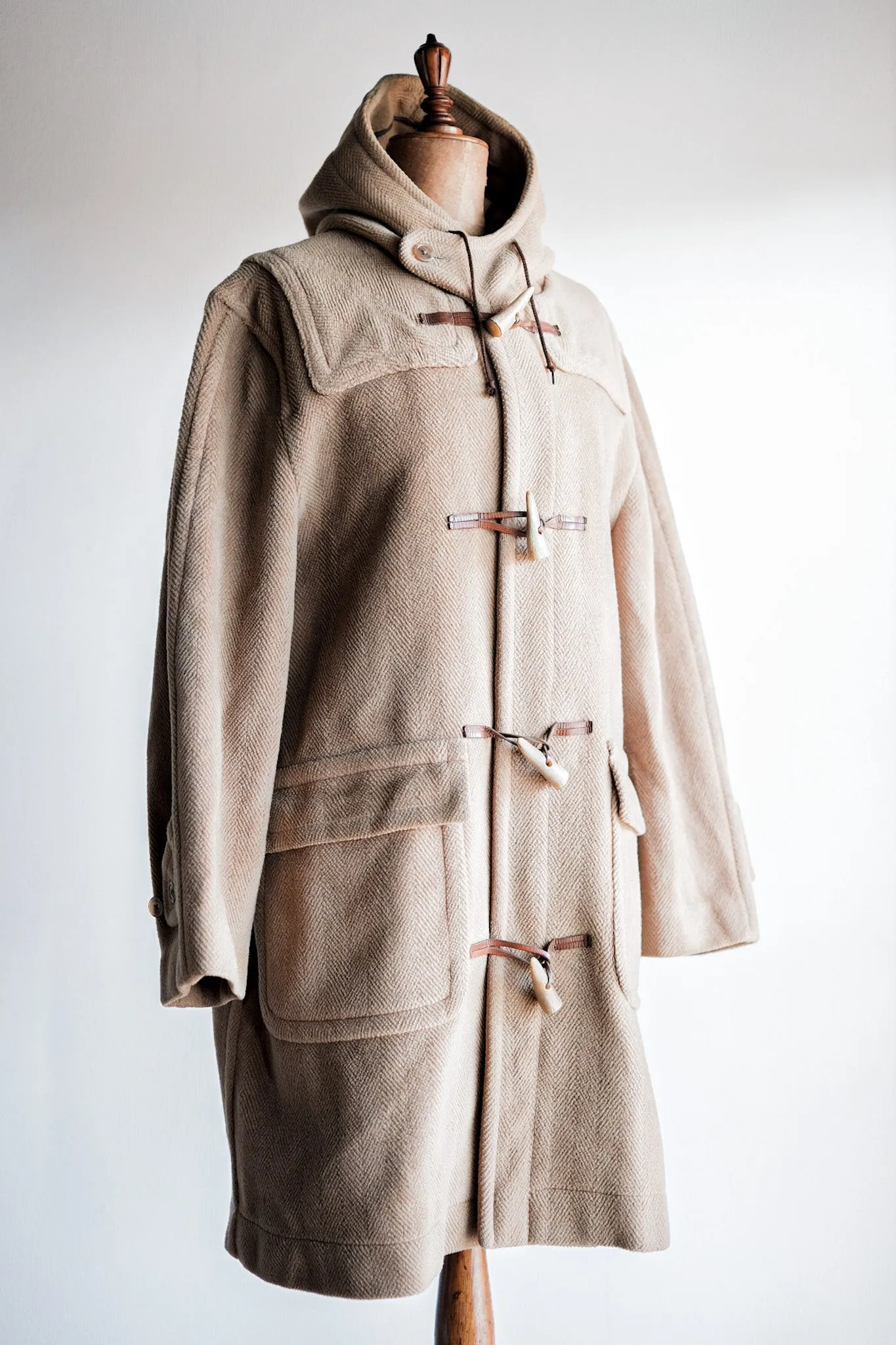 【~80's】Old England Wool Duffle Coat Made by INVERTERE "Moorbrook"