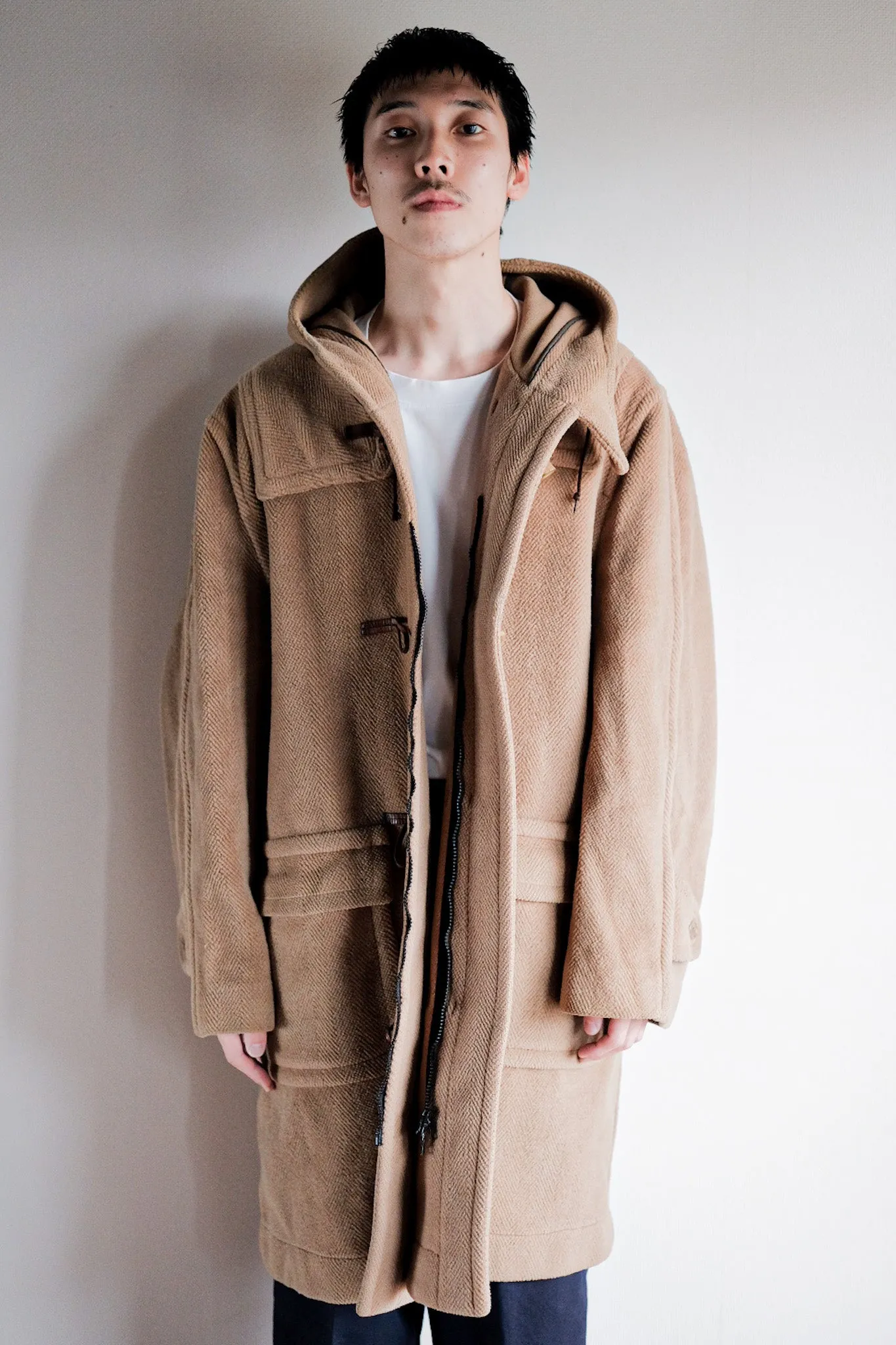 【~80's】Old England Wool Duffle Coat Made by INVERTERE "Moorbrook"