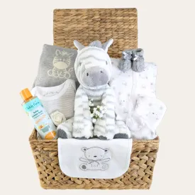 Baby Shower Gift Hamper Zoomie Zebra Teddy & Treats