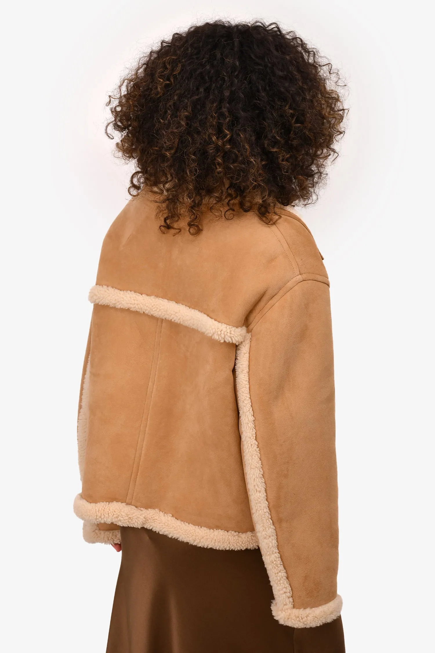 Buck Mason Tan/Cream Shearling Ranch Jacket Size L