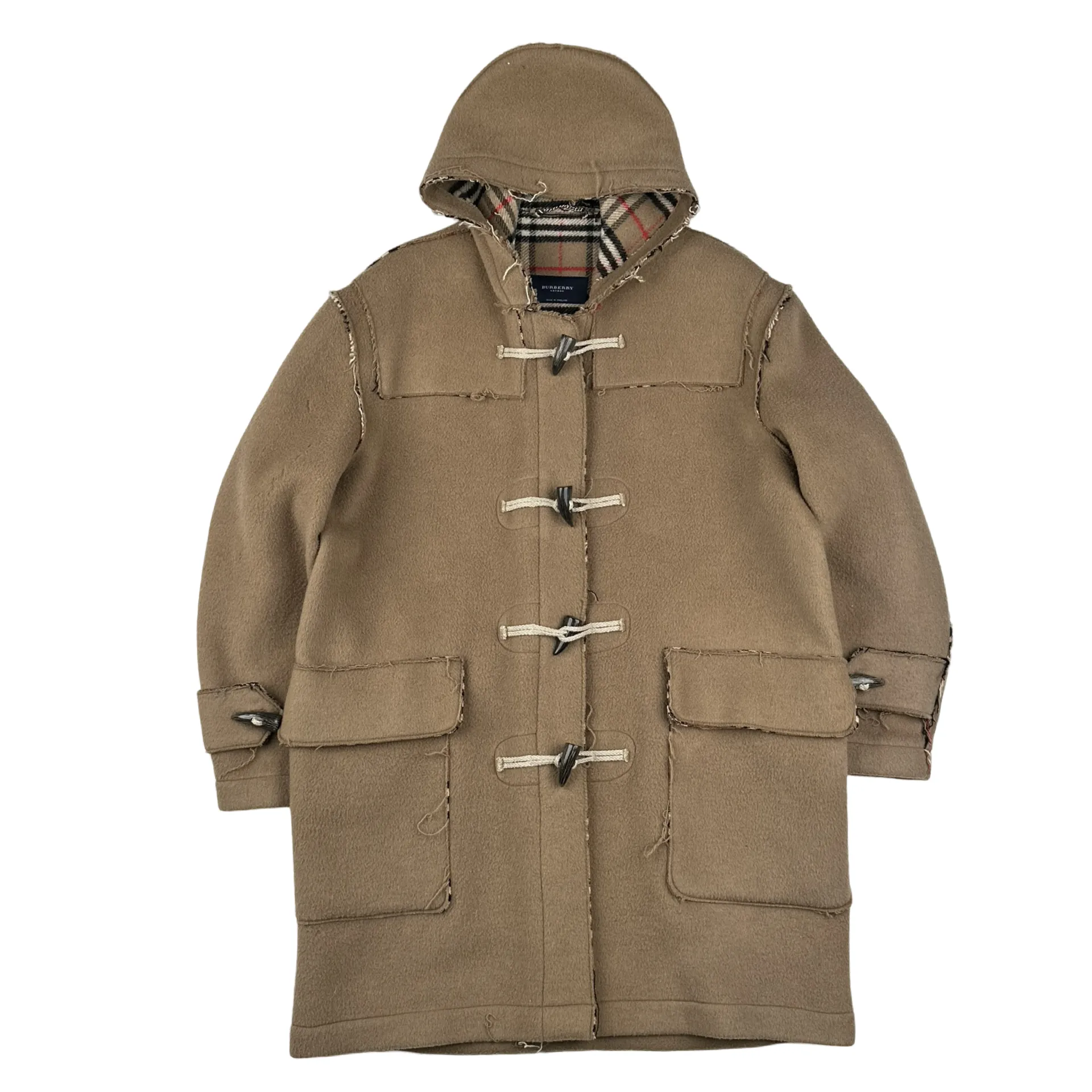 Burberry Lana Wool Duffle Coat - Large