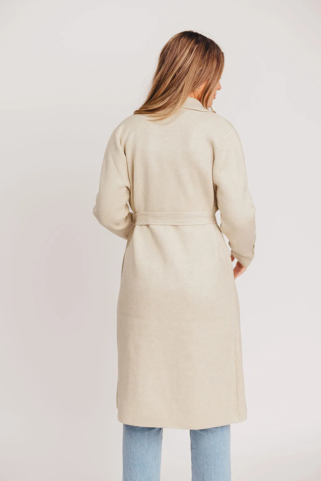 Cadenza Cashmere-Blend Peacoat in Oatmeal *LUXURY ITEM*