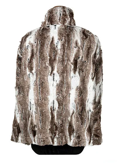 Capelet - Luxury Faux Fur in  Birch  - (One Left with Chocolate Lining!)