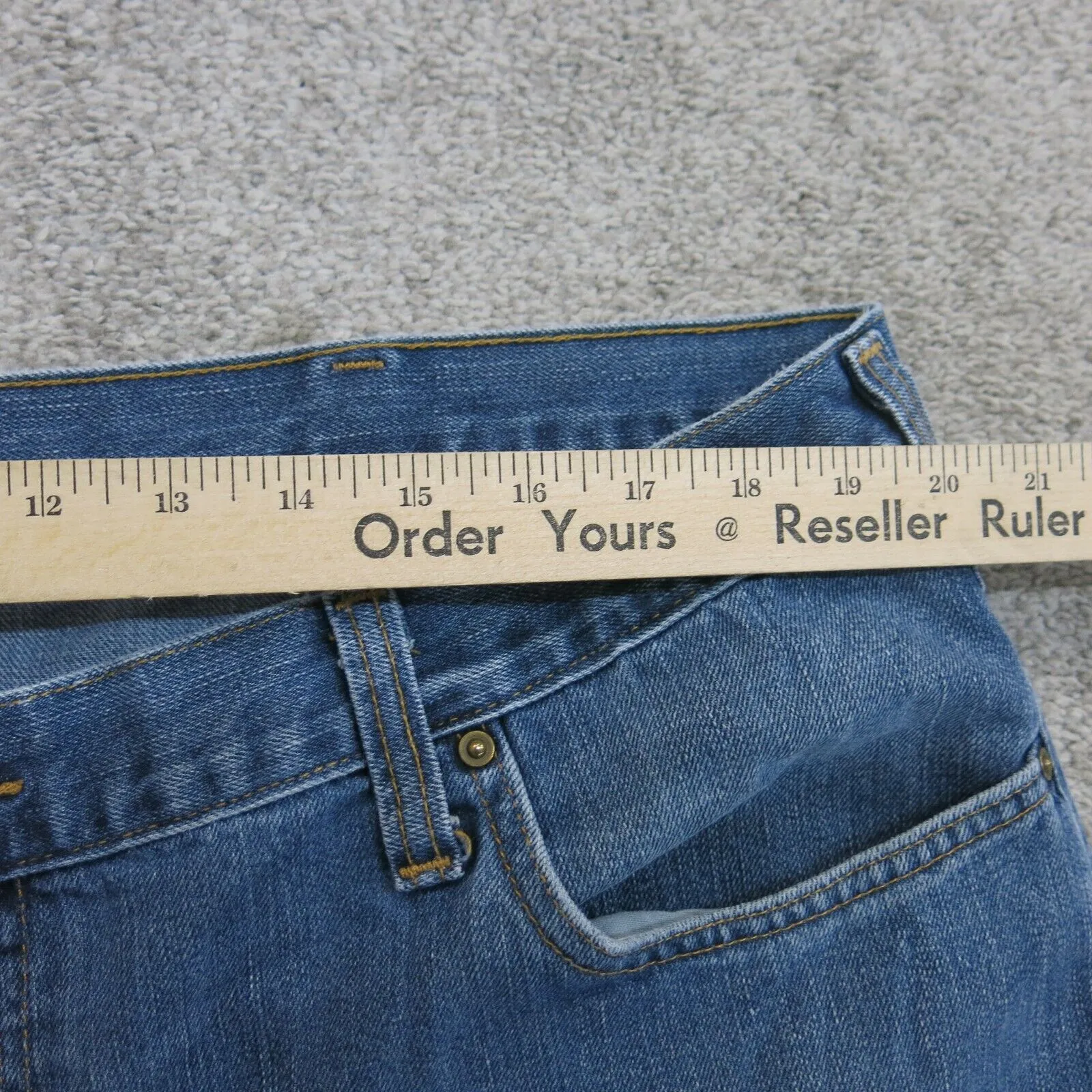Carhartt Jeans Men 42X32 Blue Relaxed Fit Denim Straight Leg Pants Cotton Casual