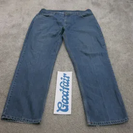Carhartt Jeans Men 42X32 Blue Relaxed Fit Denim Straight Leg Pants Cotton Casual