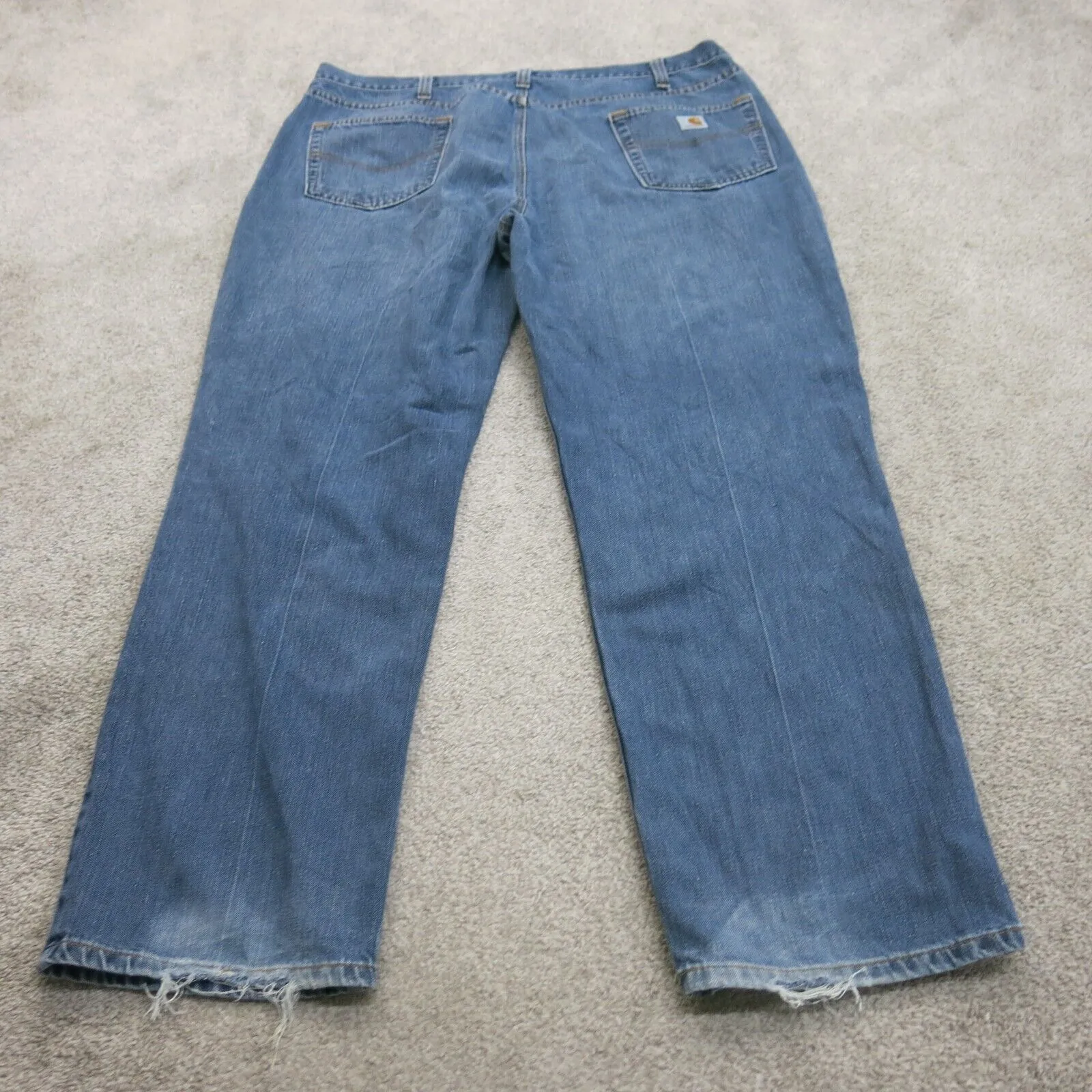 Carhartt Jeans Men 42X32 Blue Relaxed Fit Denim Straight Leg Pants Cotton Casual