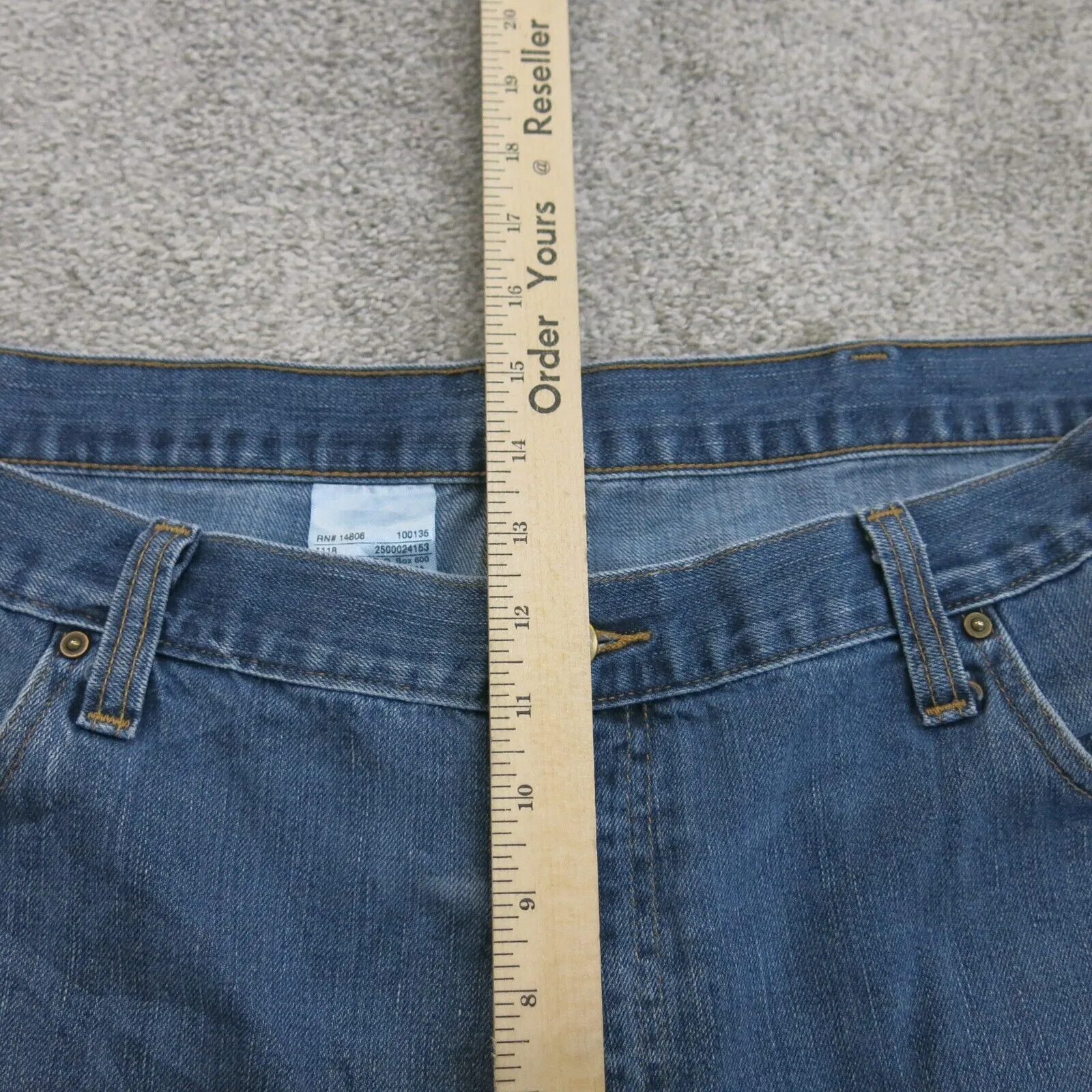 Carhartt Jeans Men 42X32 Blue Relaxed Fit Denim Straight Leg Pants Cotton Casual