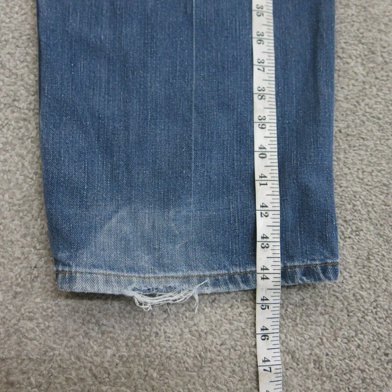 Carhartt Jeans Men 42X32 Blue Relaxed Fit Denim Straight Leg Pants Cotton Casual