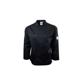 Chef Revival J200BK Unisex Chef Coat with Mesh Back - Black
