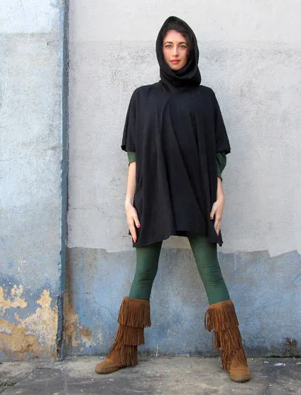 Chunky Cowl Tunic Kaftan