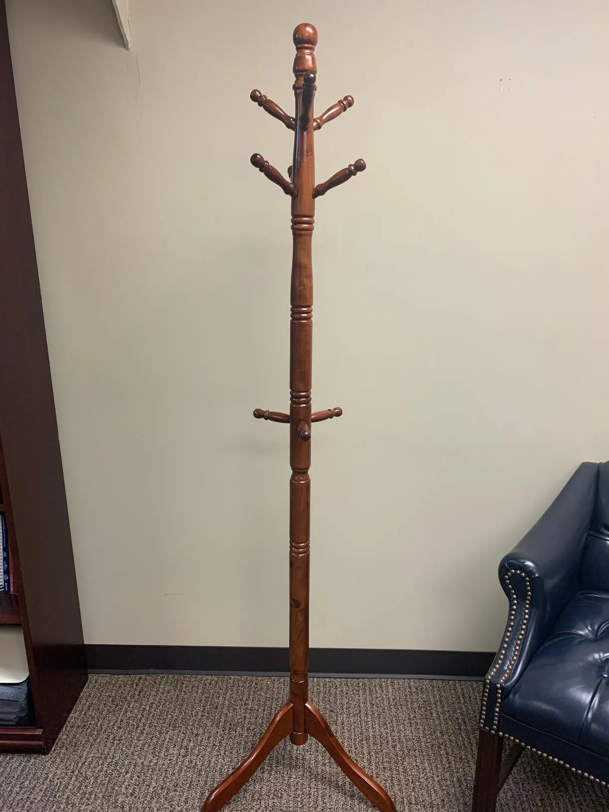 Coat Rack Free Standing, Wooden Hall Tree Coat Hat Tree Coat Hanger Holder Enterway with 10 Hooks for Coat, Hat