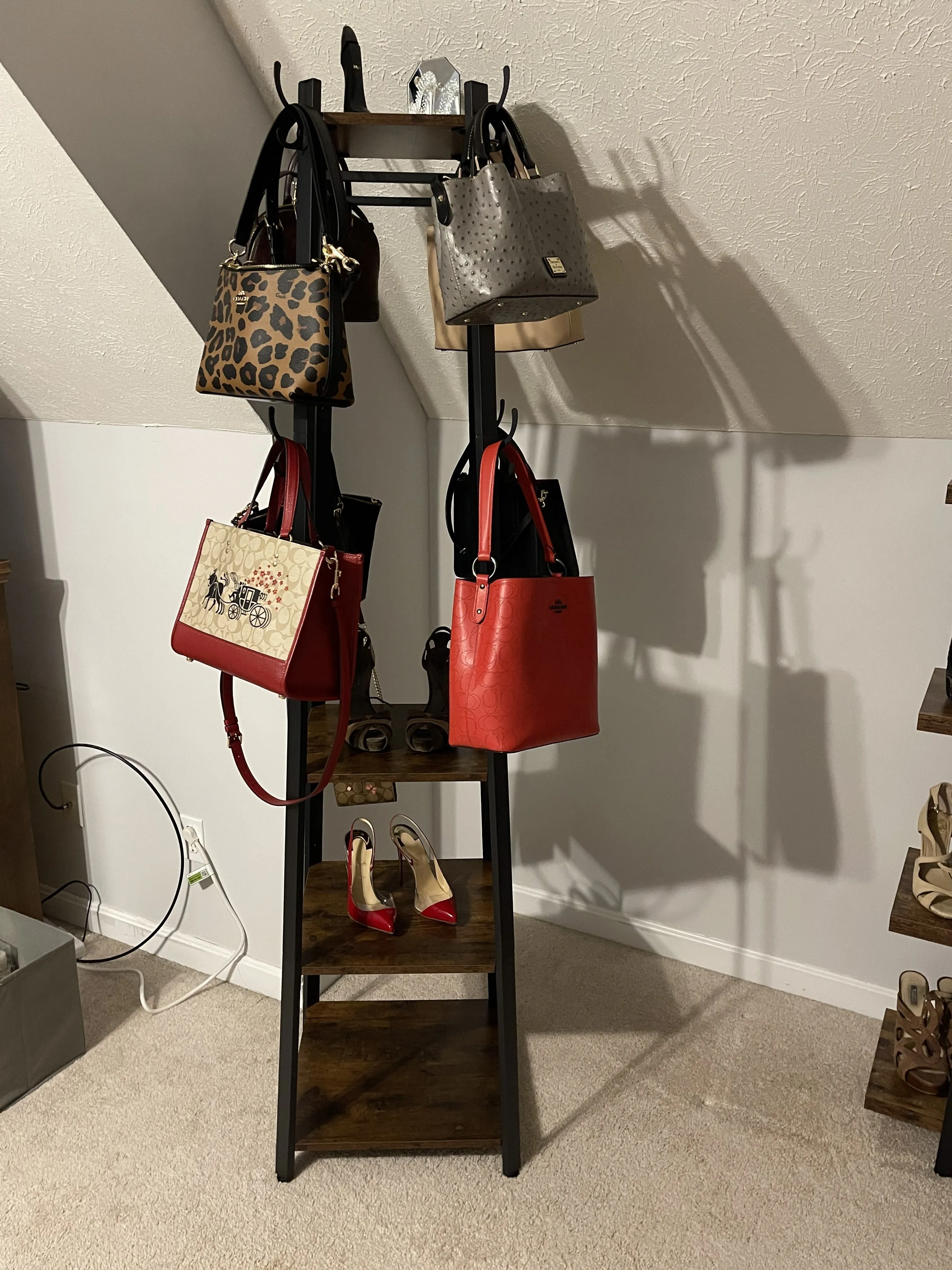 Coat Rack |Hall Trees | Coat Stand with 3 Shelves