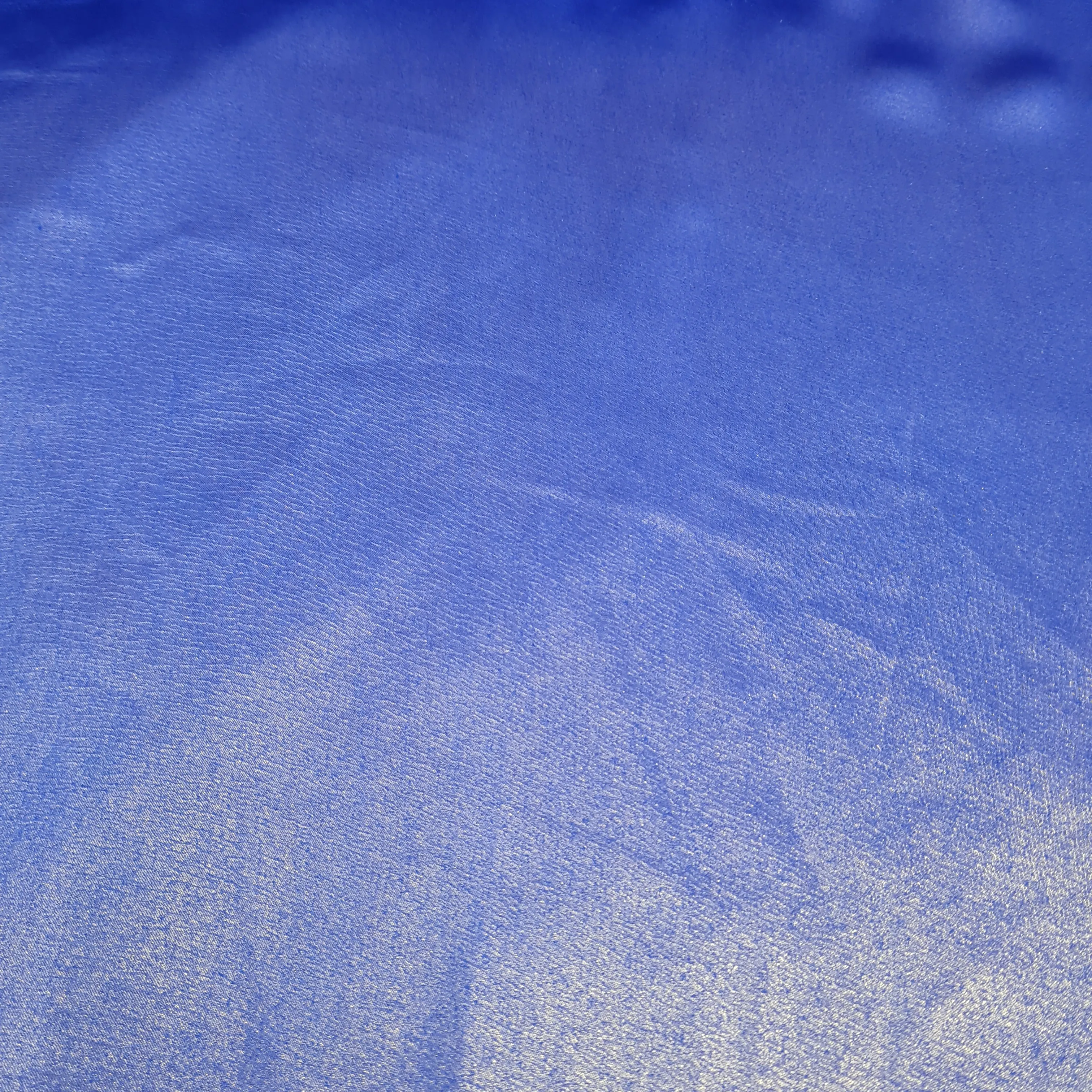 Cobalt Blue Solid Gold Shimmer Georgrette Satin