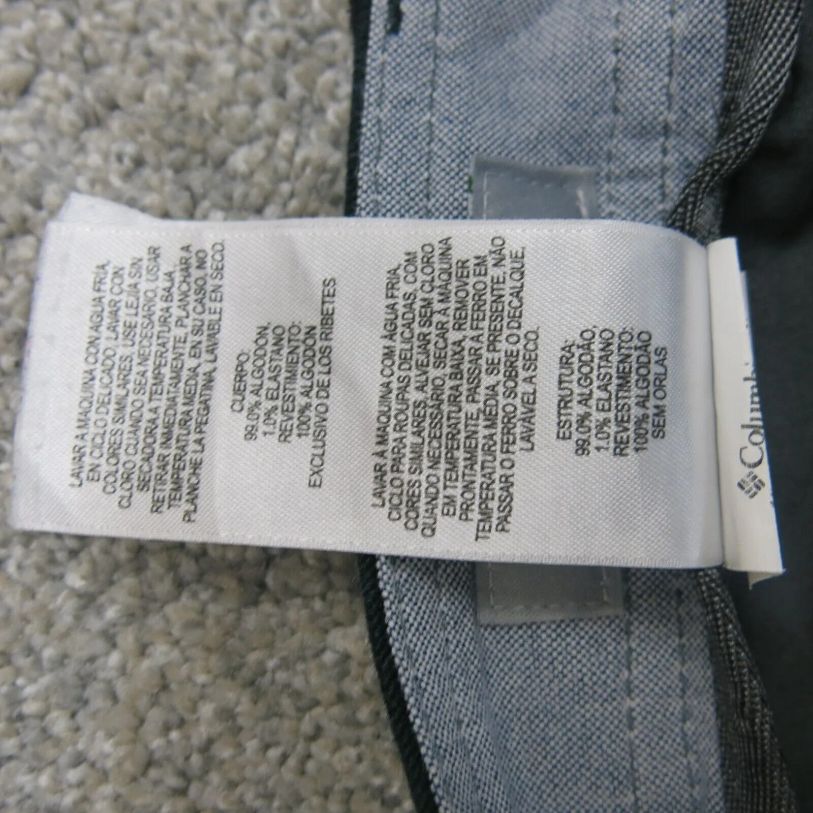 Columbia Mens Jean Straight Leg 100% Cotton Mid Rise Slim Fit Black Size W32XL30