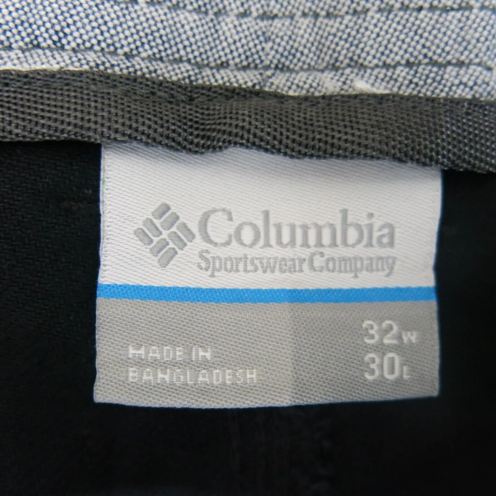Columbia Mens Jean Straight Leg 100% Cotton Mid Rise Slim Fit Black Size W32XL30