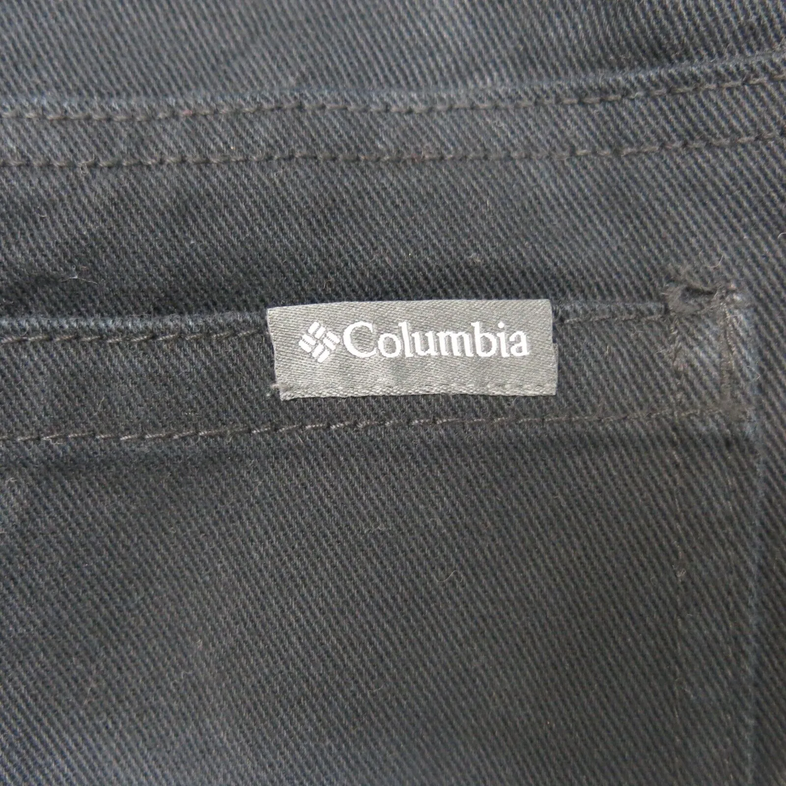 Columbia Mens Jean Straight Leg 100% Cotton Mid Rise Slim Fit Black Size W32XL30