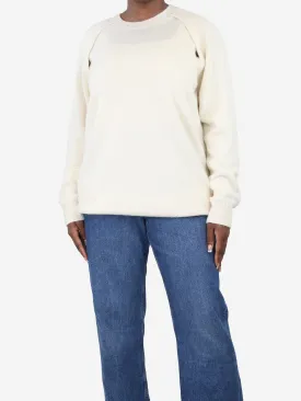 Cream crewneck jumper - size L