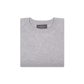 Crewneck Sportsman Jumper in Grey Cashmere