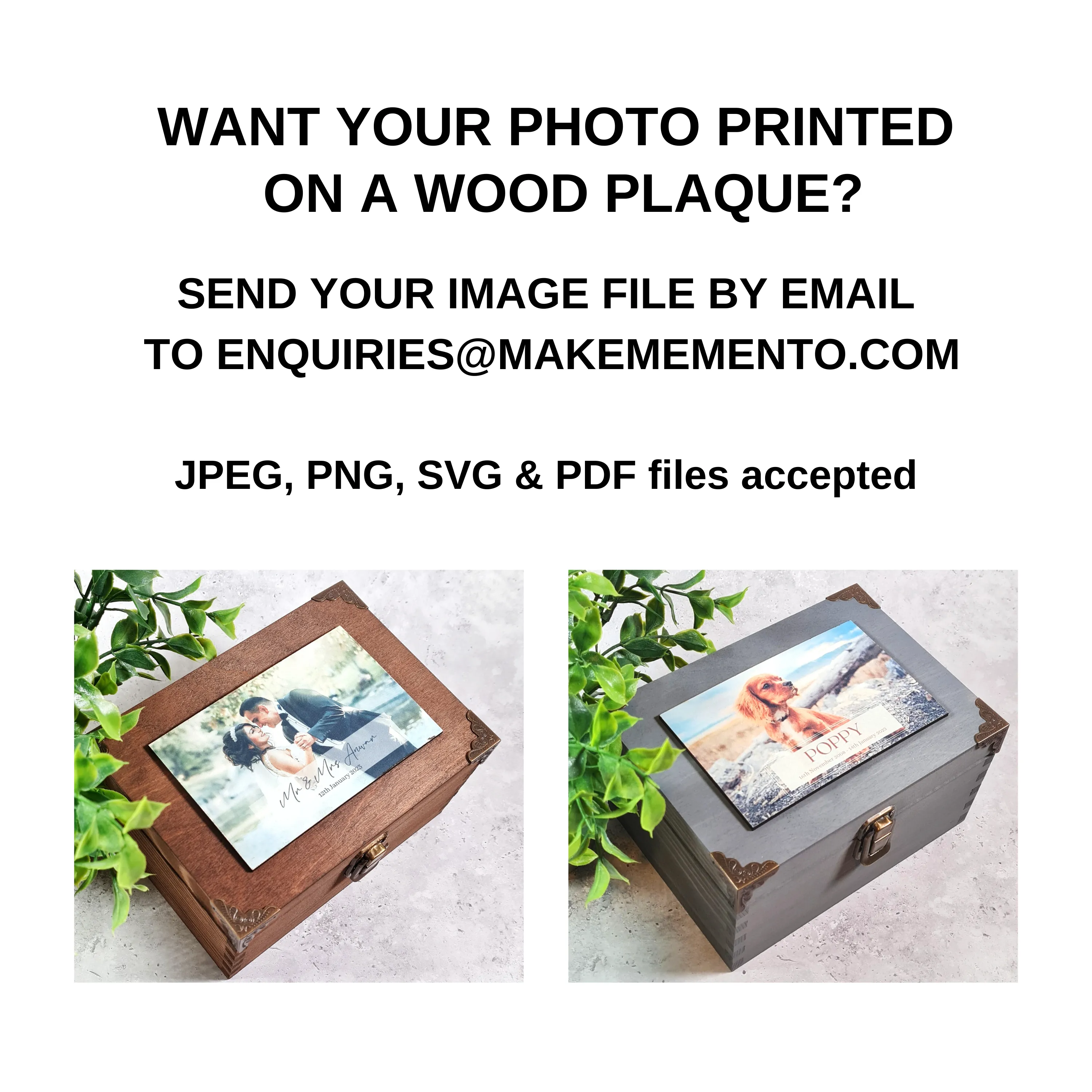 Custom Pet Cat Photo Keepsake Box