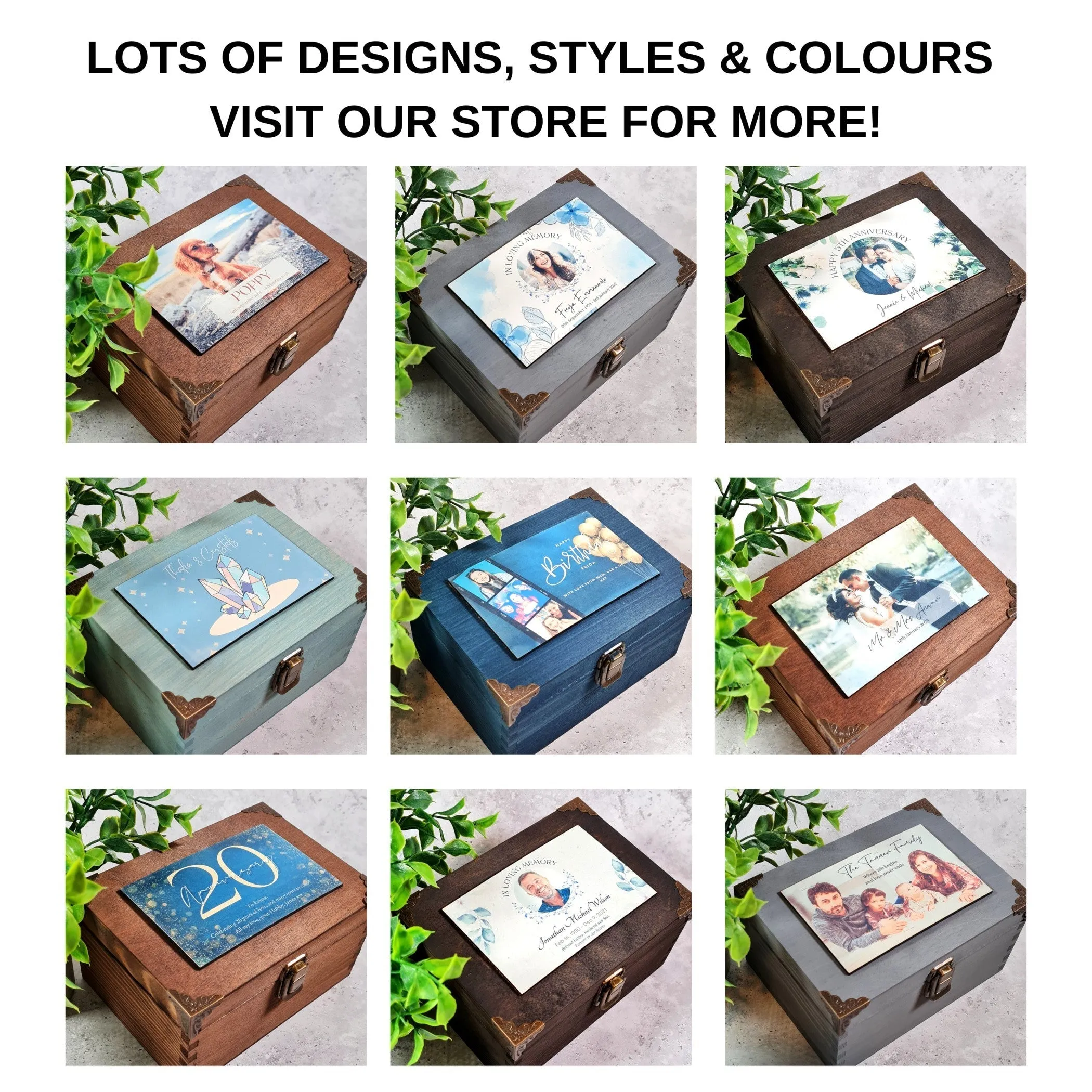 Custom Pet Cat Photo Keepsake Box