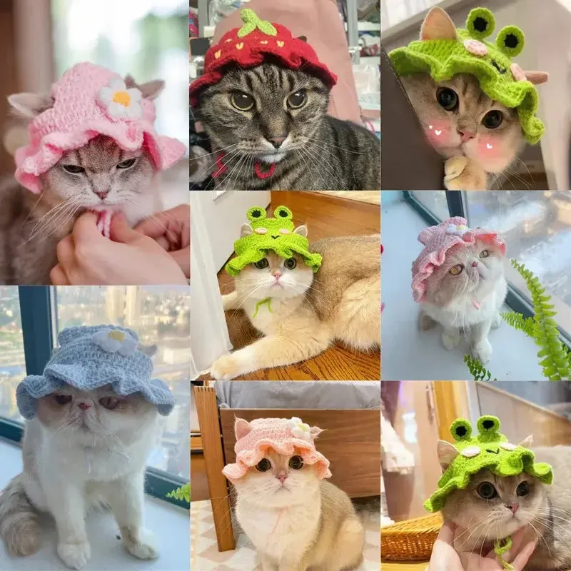 Cute Refined Woven Pet Hat