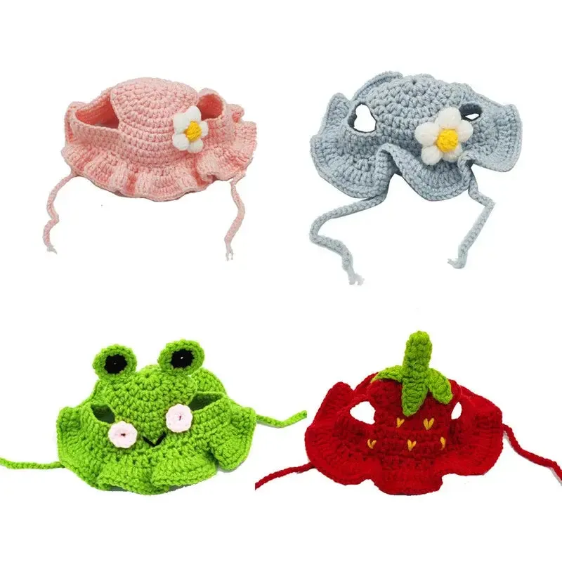 Cute Refined Woven Pet Hat
