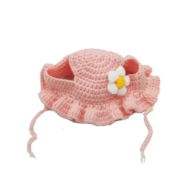 Cute Refined Woven Pet Hat