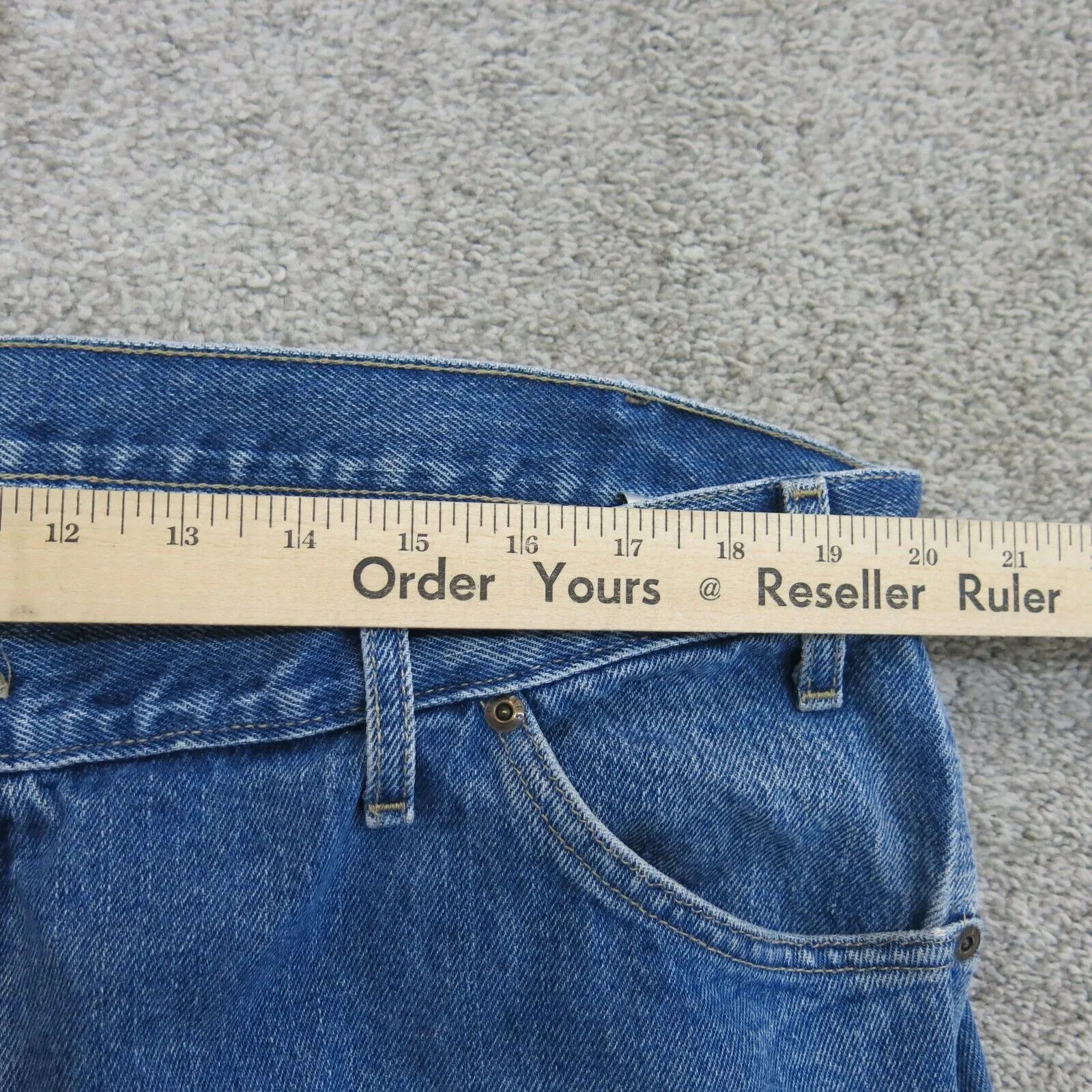 Dickies Jeans Mens 42X30 Blue Denim Straight Pants Work Wear 100% Cotton Casual