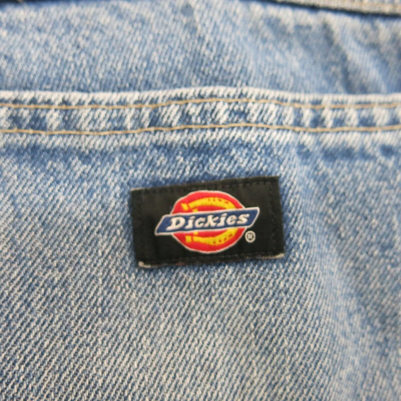 Dickies Jeans Mens 42X30 Blue Denim Straight Pants Work Wear 100% Cotton Casual