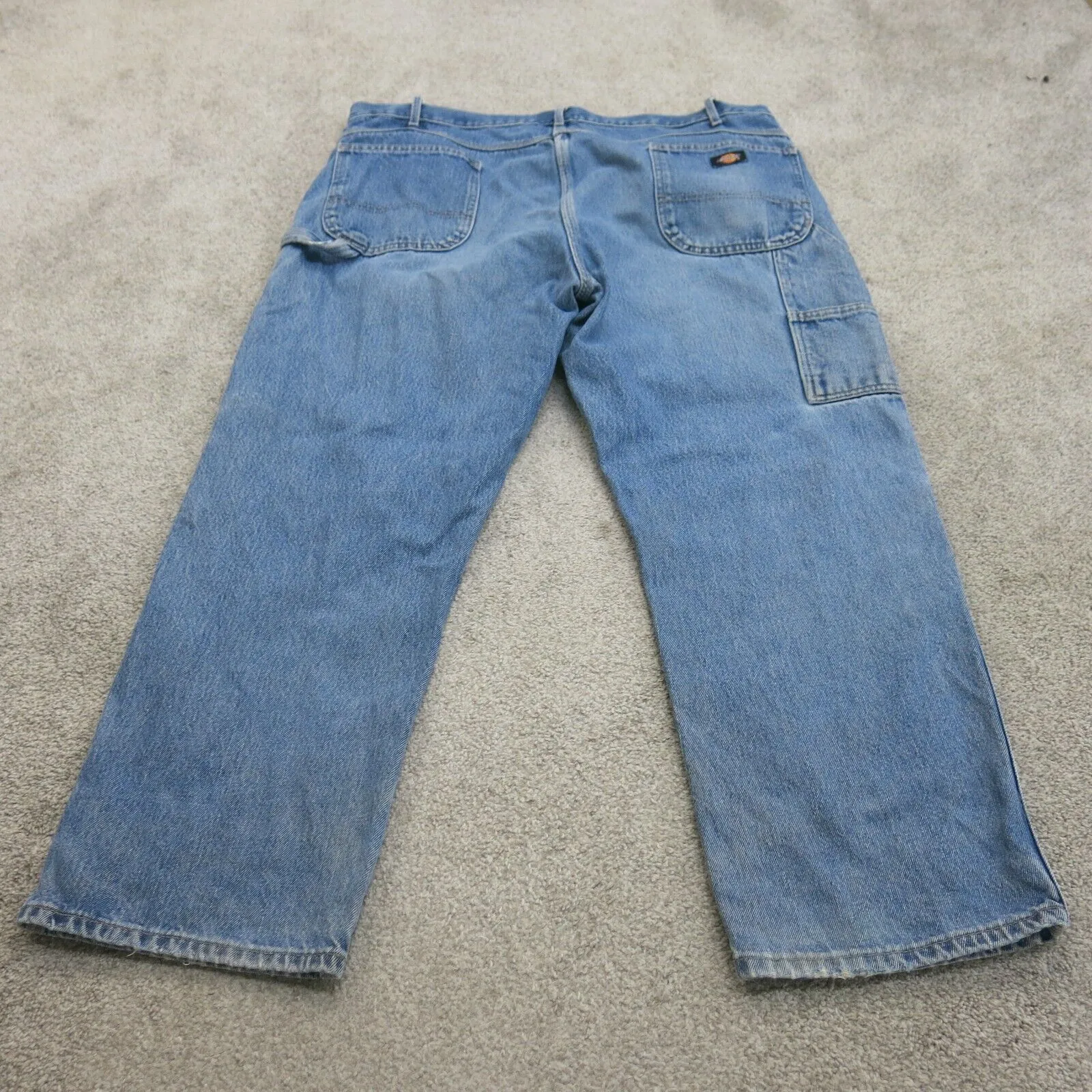Dickies Jeans Mens 42X30 Blue Denim Straight Pants Work Wear 100% Cotton Casual
