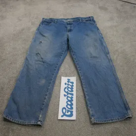 Dickies Jeans Mens 42X30 Blue Denim Straight Pants Work Wear 100% Cotton Casual