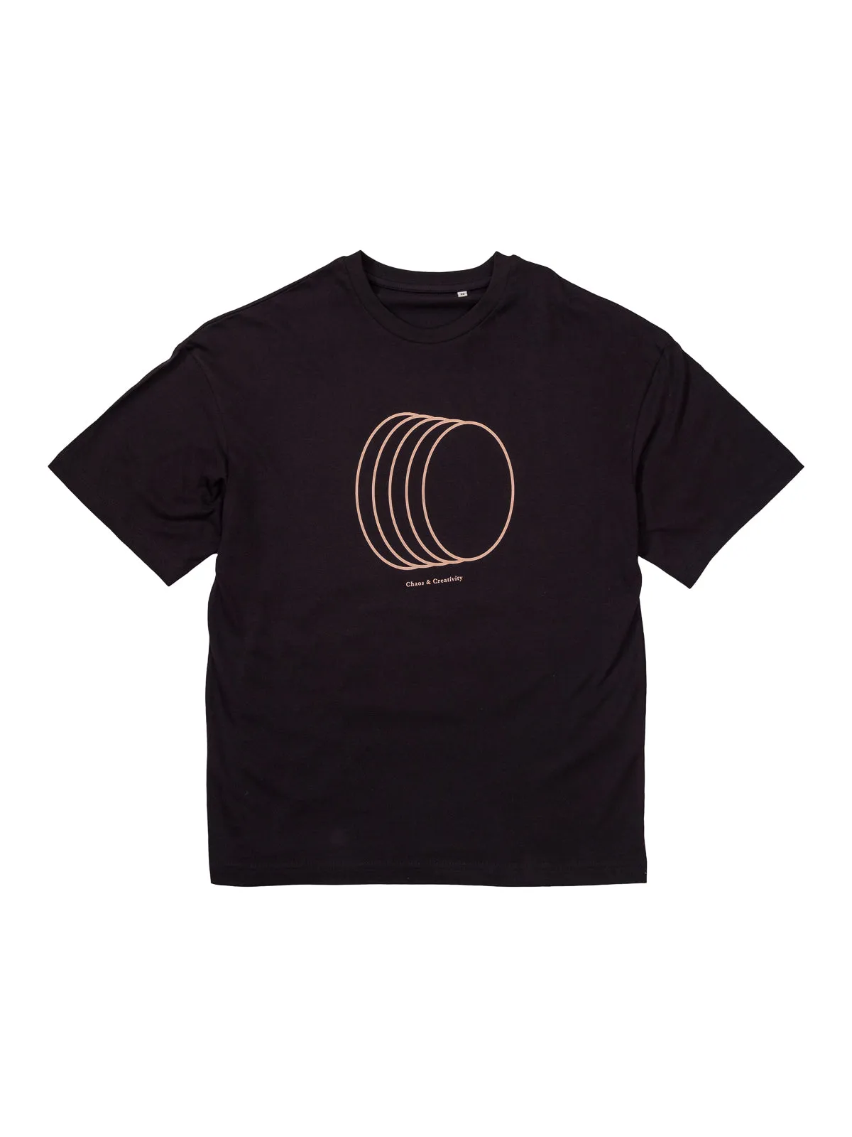 disk logo oversized organic tee chaos and creativity