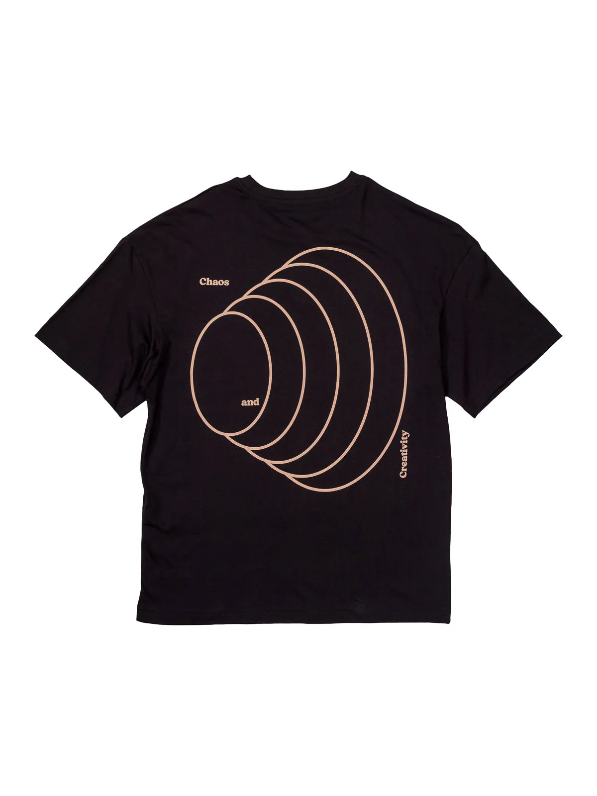 disk logo oversized organic tee chaos and creativity