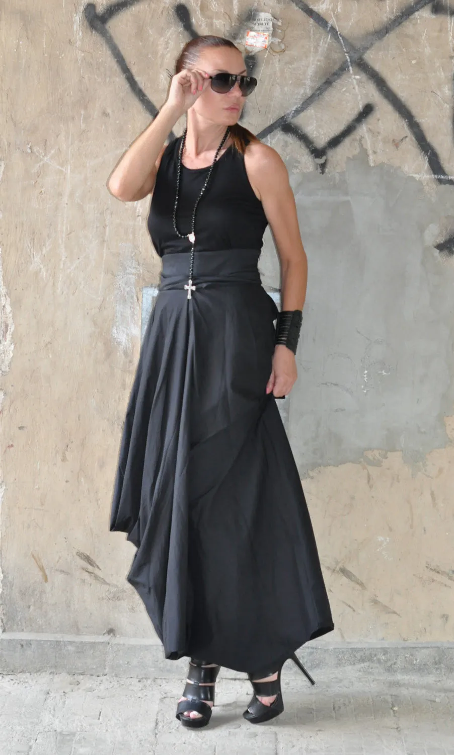 FANTASY Cotton Long Wide Skirt