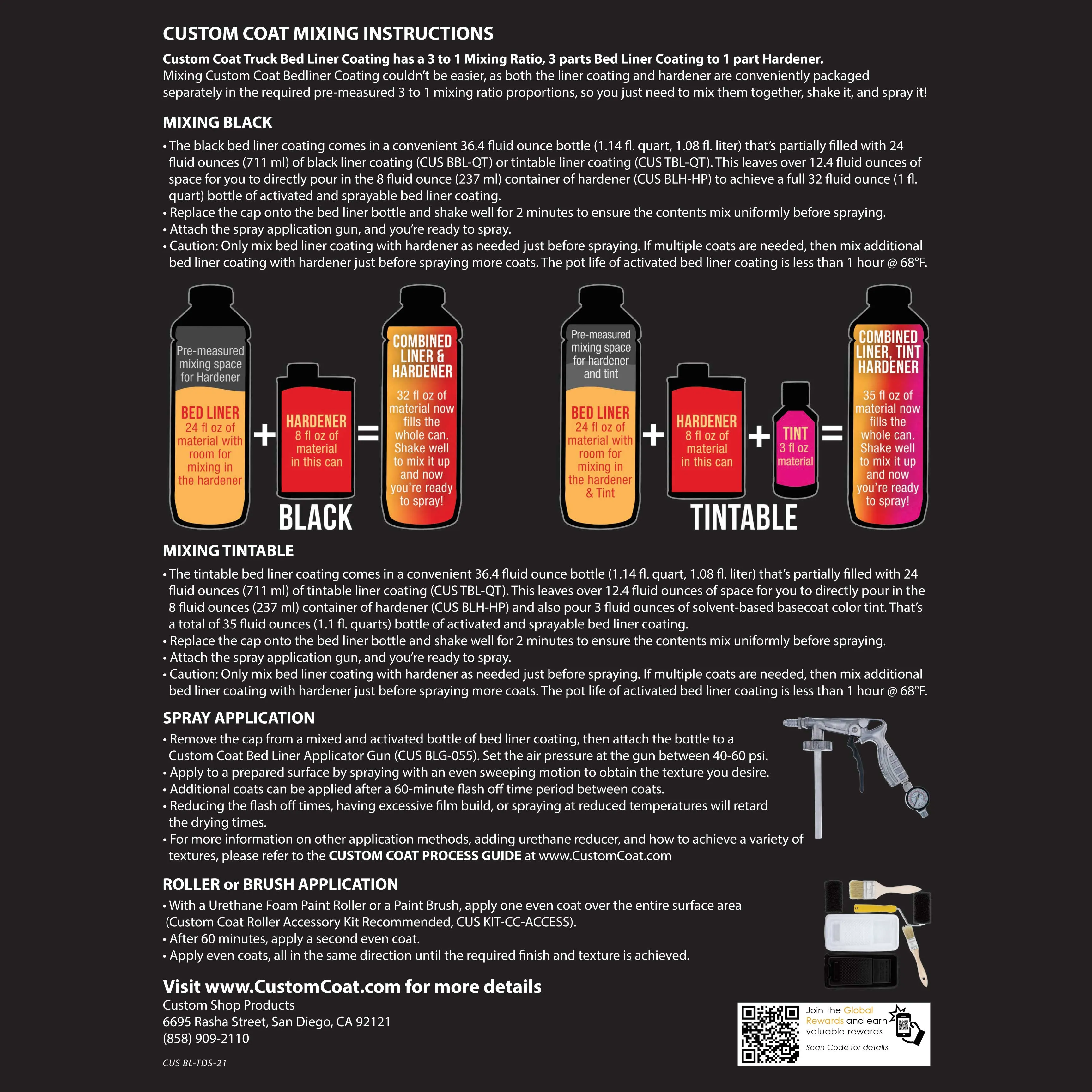 Federal Standard Color #36473 Air Force Gray T91 Urethane Spray-On Truck Bed Liner, 1 Gallon Kit, Spray Gun & Regulator - Textured Protective Coating