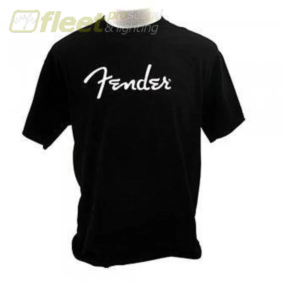 Fender Spaghetti Logo T-Shirt, Black, Size: XL