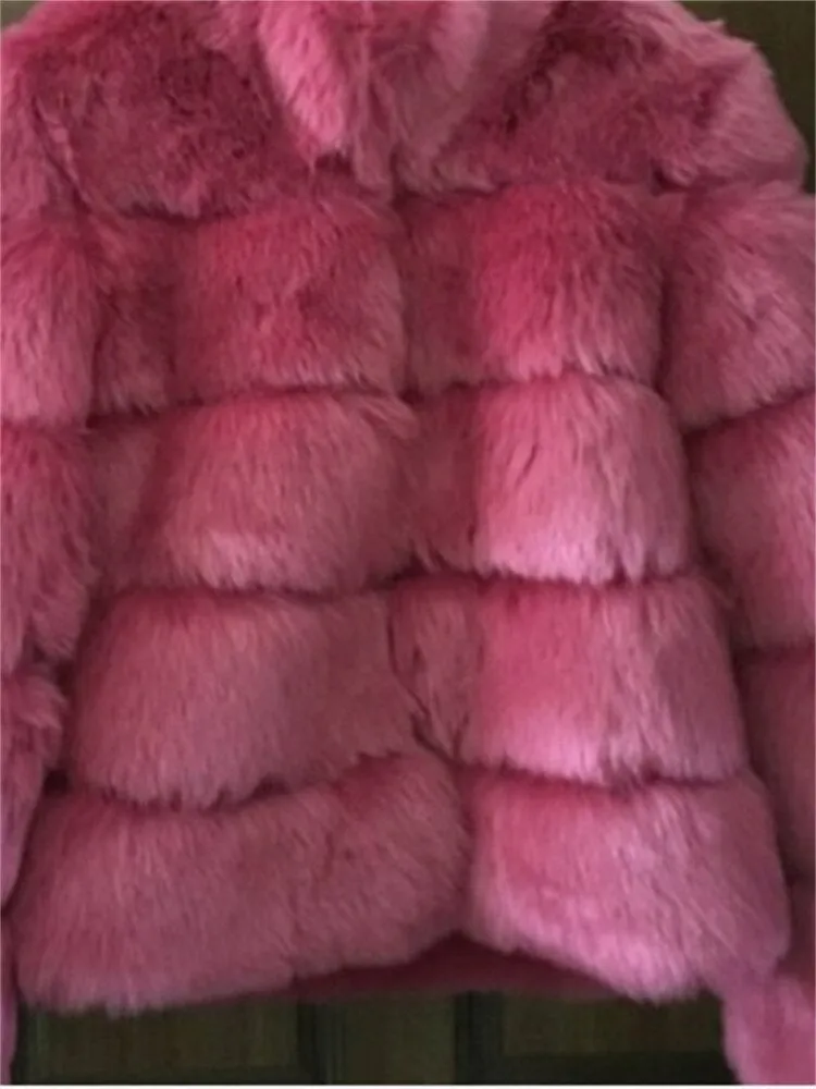 FQLWL Winter Bodycon Dress For Women 2022 White Long Sleeve Hooded Faux Fur Pink Coat Fashion Coats And Jacket Women