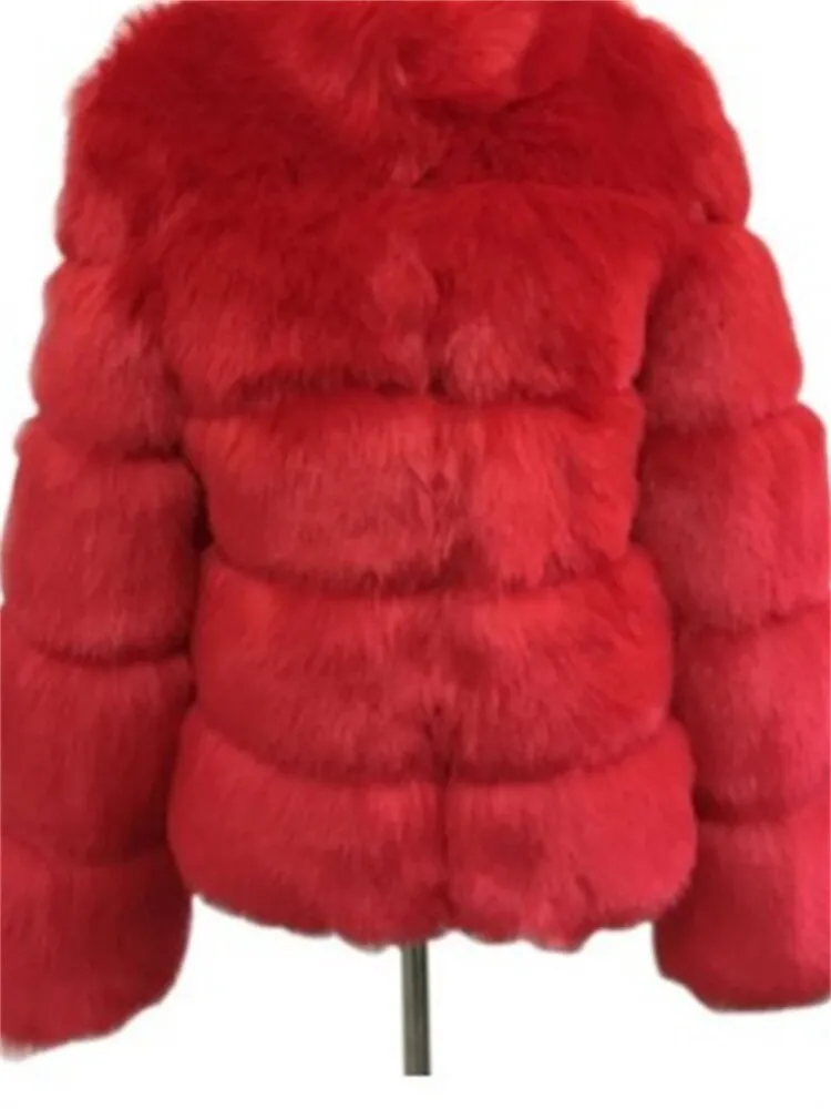 FQLWL Winter Bodycon Dress For Women 2022 White Long Sleeve Hooded Faux Fur Pink Coat Fashion Coats And Jacket Women