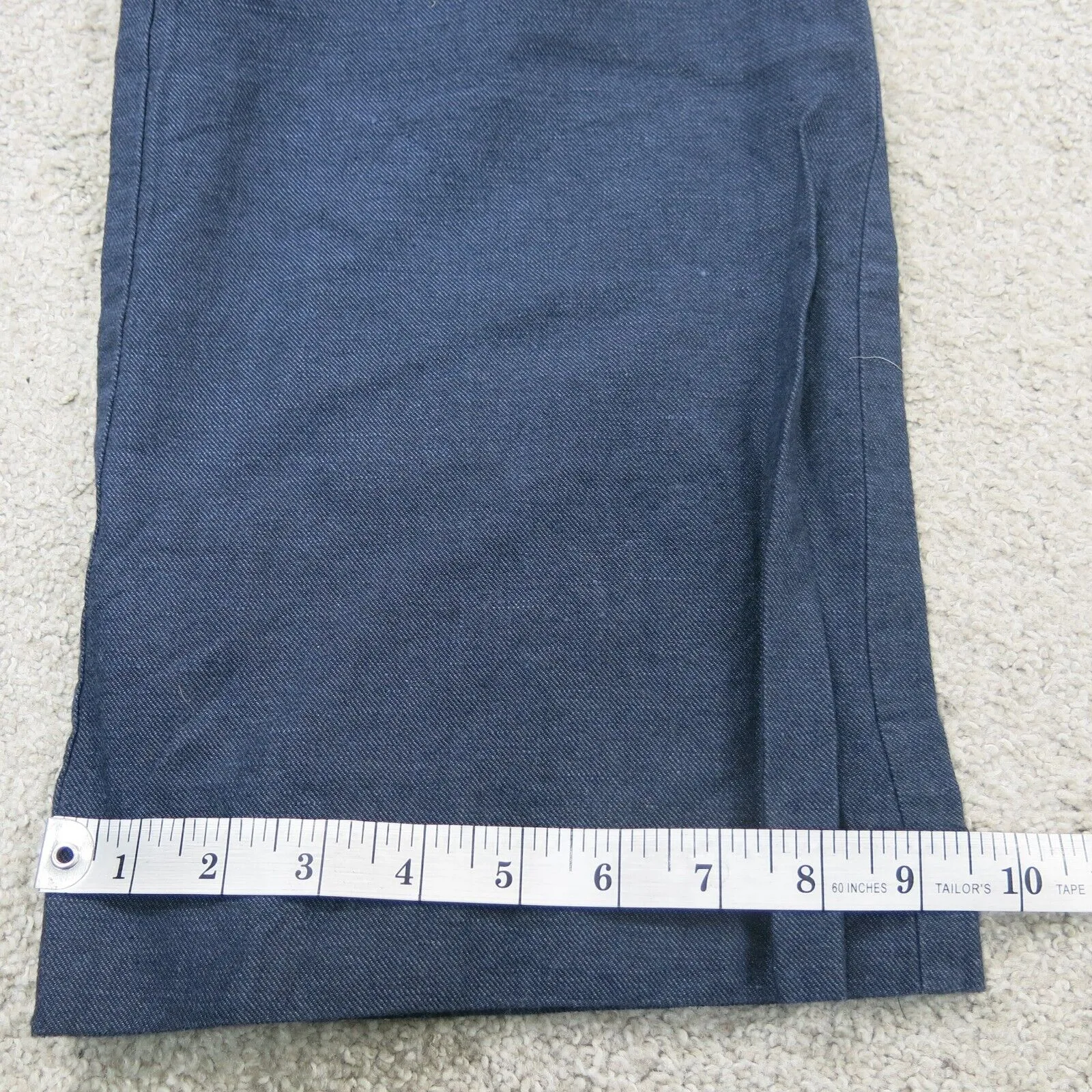 Gap Womens Pant Hip Slung Fit Flared Leg Mid Rise Pockets Navy Blue SZ 4 Petite