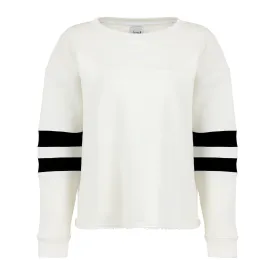 Gilda Organic Cotton Varsity Sweatshirt - White